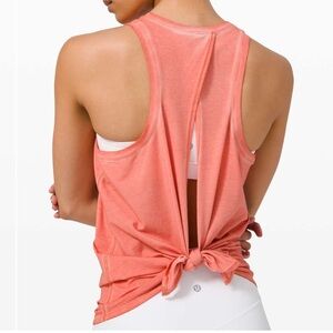 Lululemon All Tied Up Rustic Coral Tank